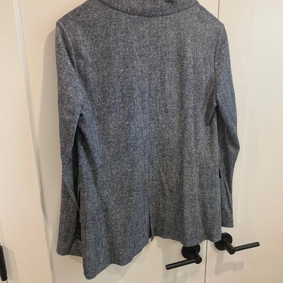 Cutaway Double Breasted Piquet Blazer - Picture 7 of 16